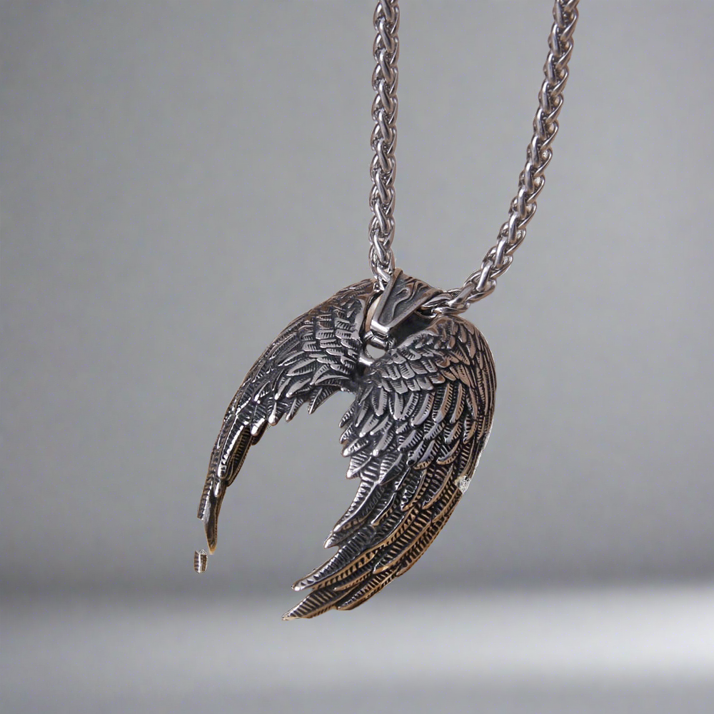 Valkyrie's Highwind - Stainless Steel Valkyrie Necklace - Viking Trinkets