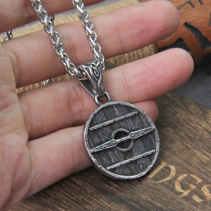 The Gokstad Shield - Stainless Steel Viking Shield Pendant