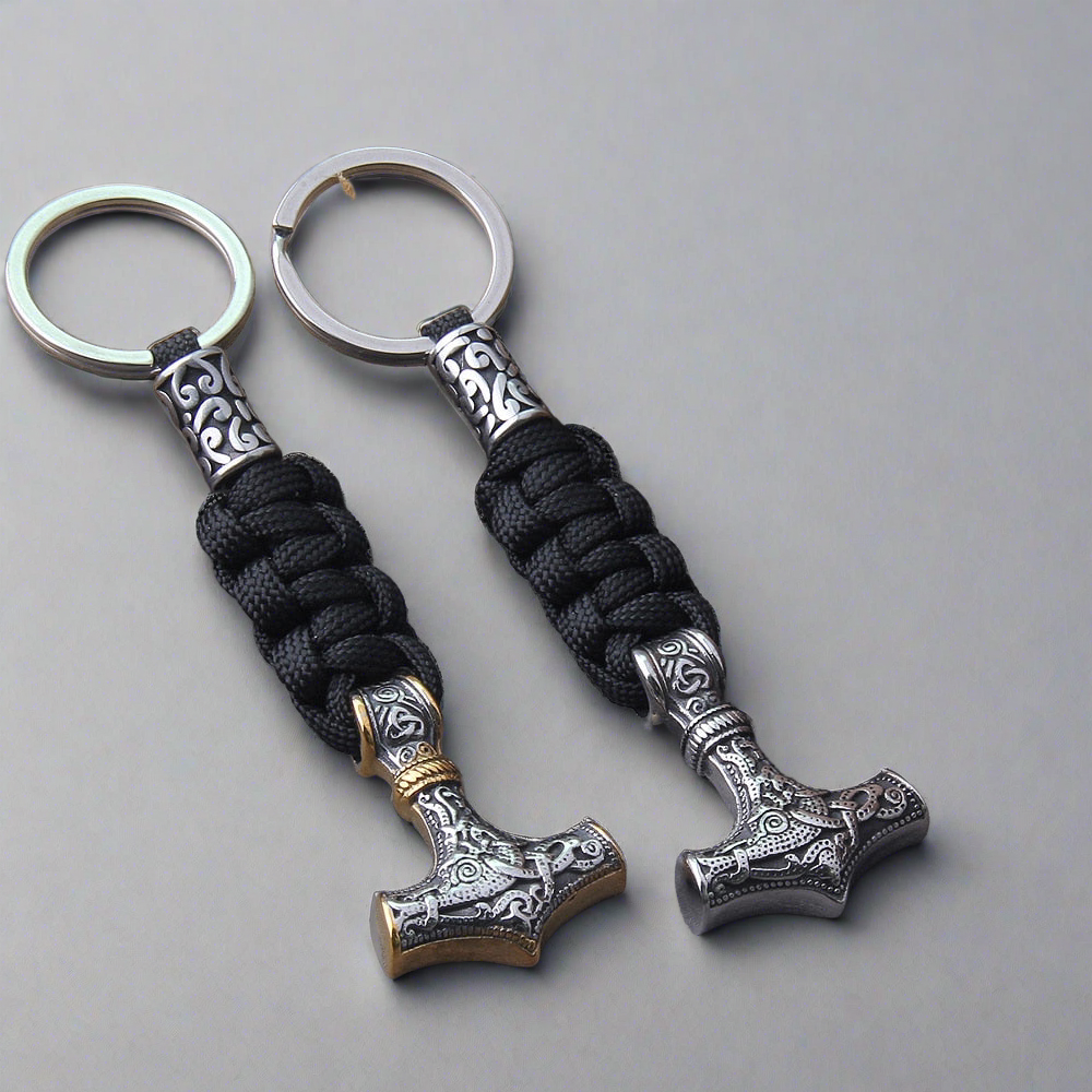 Stormbreaker - Stainless Steel Mjolnir Keyring - Viking Trinkets