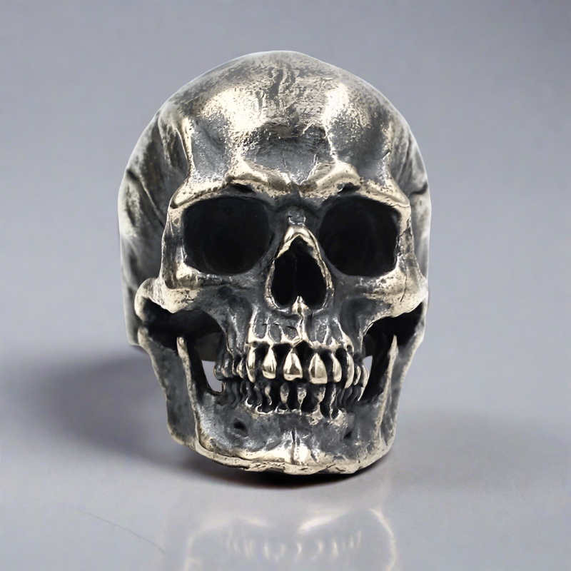 Skull Of The Rememberer - Sterling Silver Skull Ring - Viking Trinkets