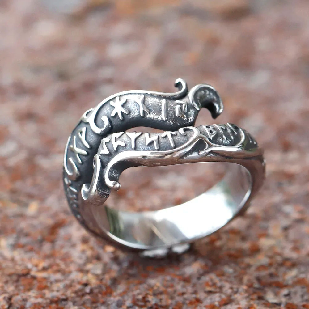 Runic Blessings – 316L Stainless Steel Ring