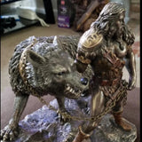 Heroic Sacrifice - Nordic Mythology Resin Statue Of Tyr and Fenrir