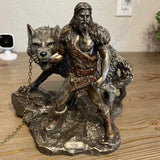 Heroic Sacrifice - Nordic Mythology Resin Statue Of Tyr and Fenrir