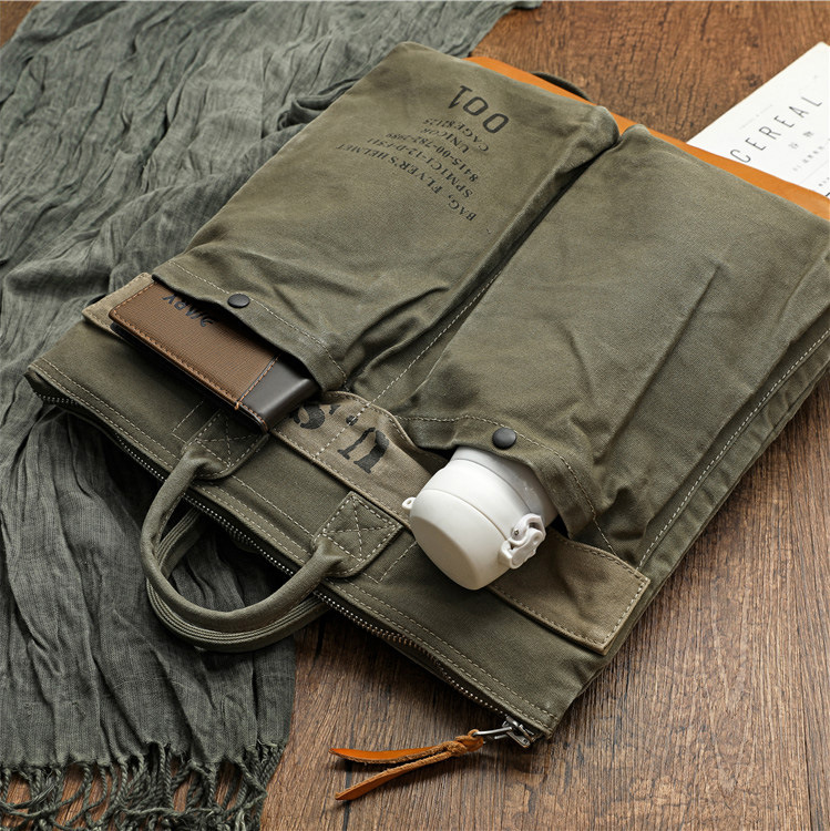 Traveler’s Satchel - Retro Motorcycle Canvas Bag