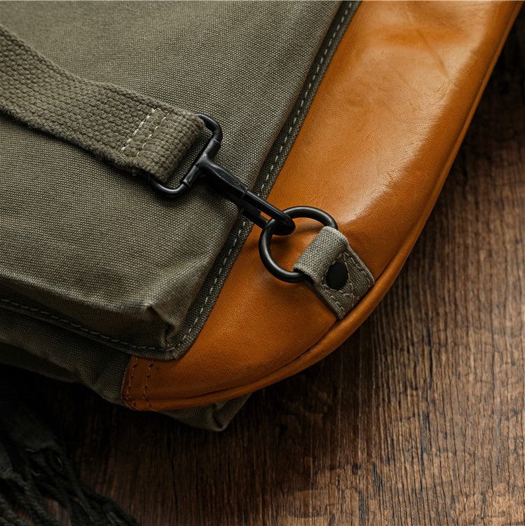 Traveler’s Satchel - Retro Motorcycle Canvas Bag