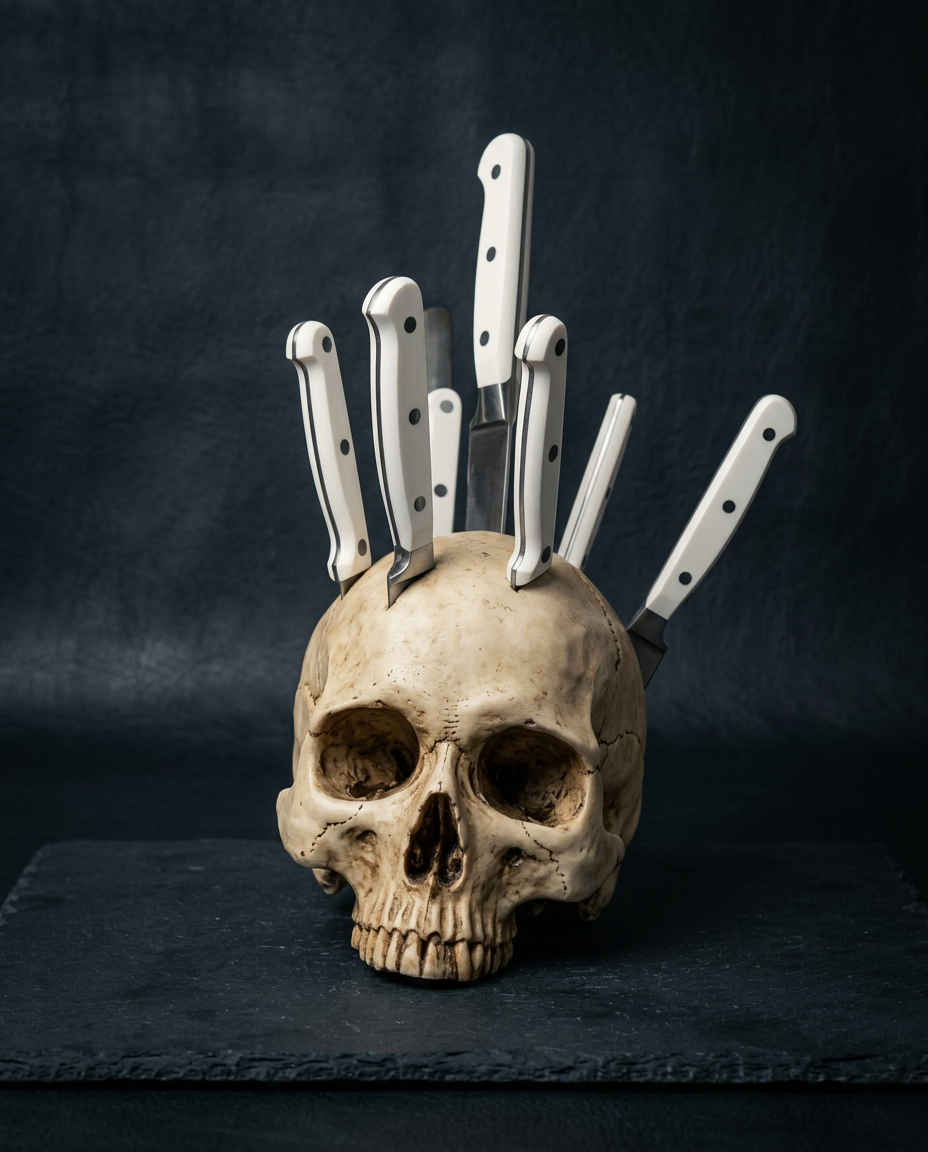 Hel’s Bone Reliquary - Skull Knife Holder