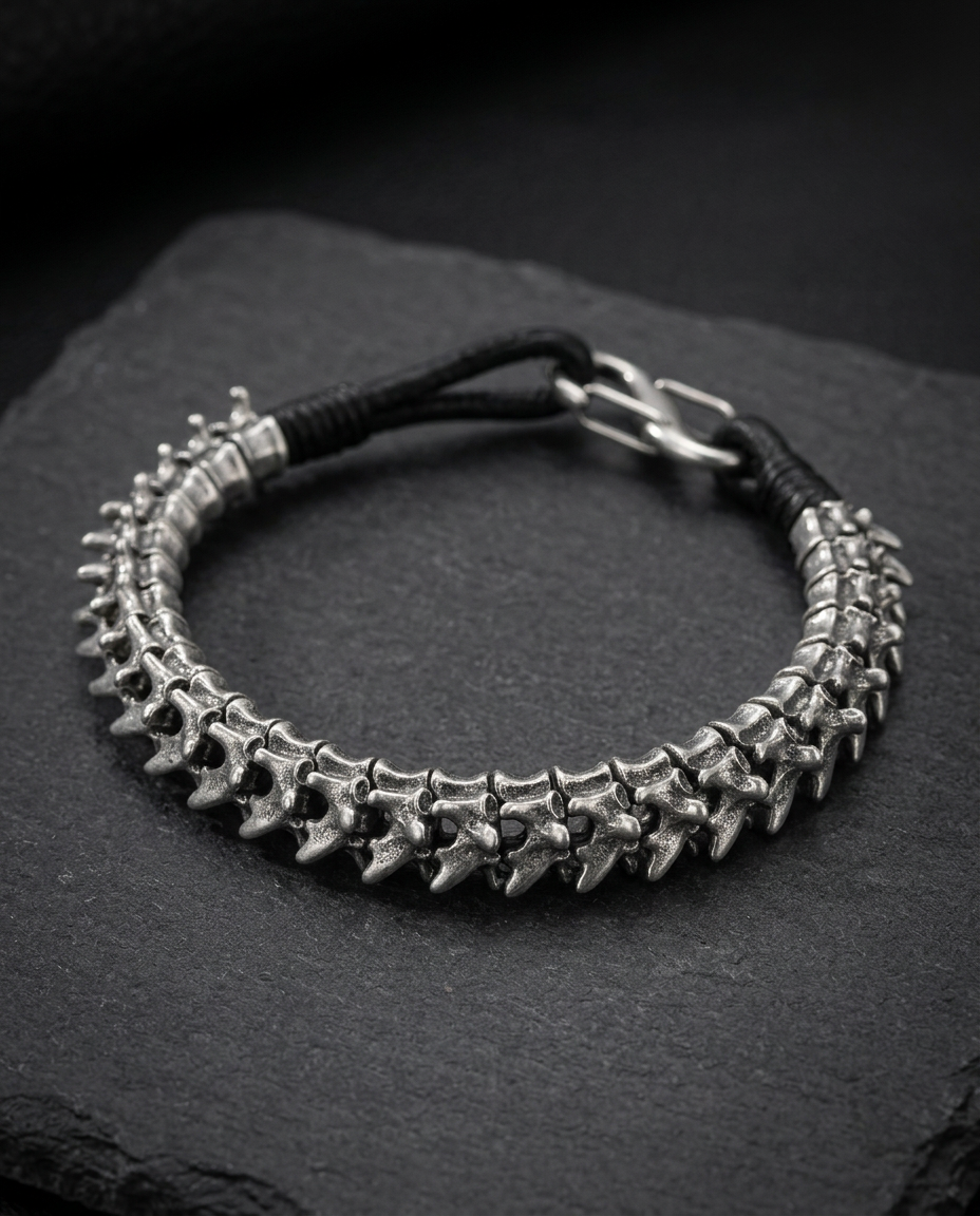Serpent’s Spine — Steel Alloy Bracelet
