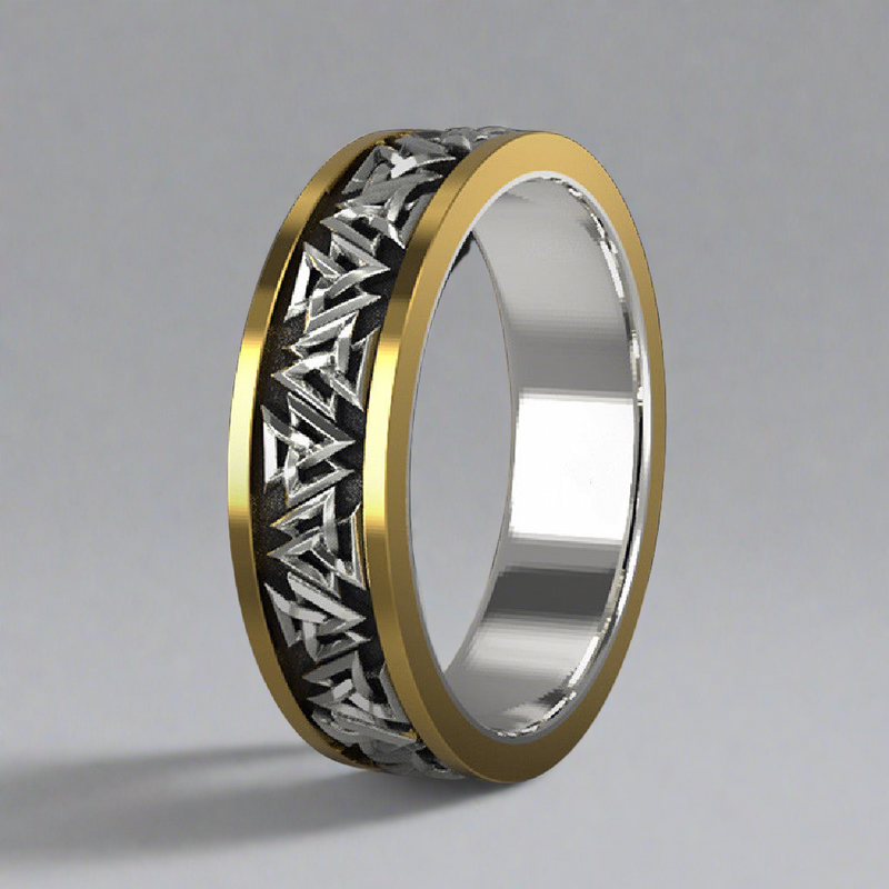 Knot Of The Slain - Sterling Silver Viking Valknut Ring