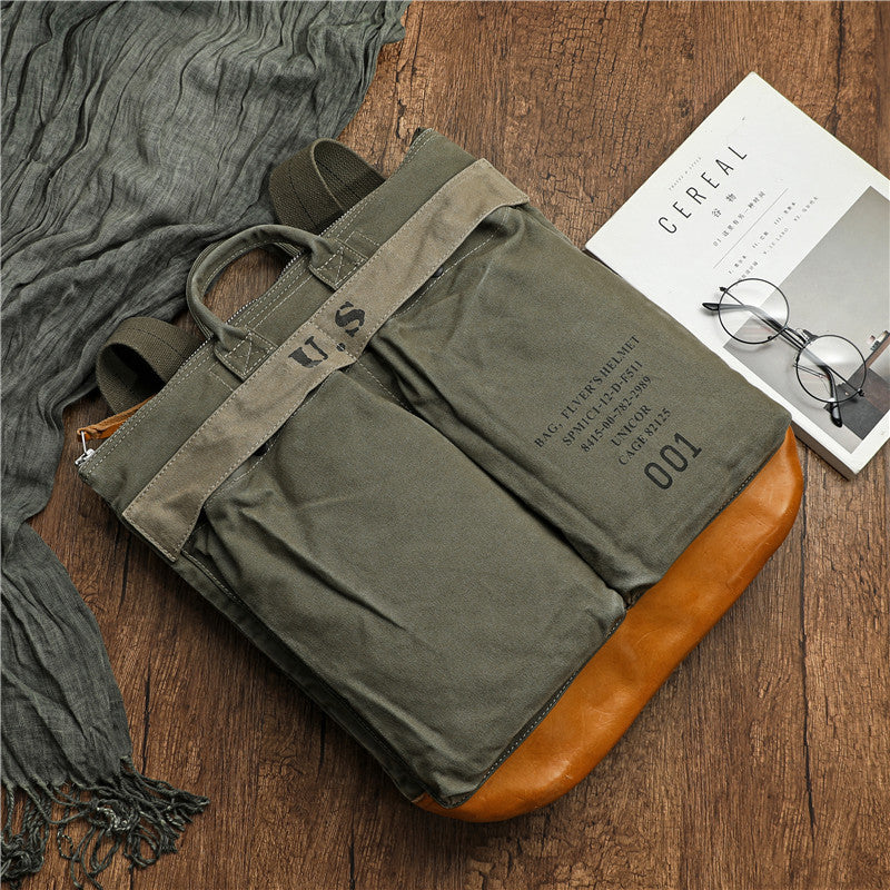 Traveler’s Satchel - Retro Motorcycle Canvas Bag