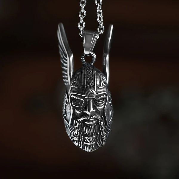 Head Of The Allfather - Stainless Steel Pendant