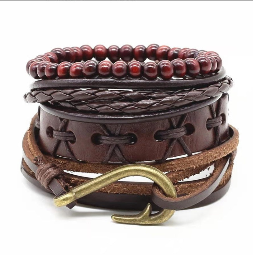 Midgard Hook Leather Bracelet