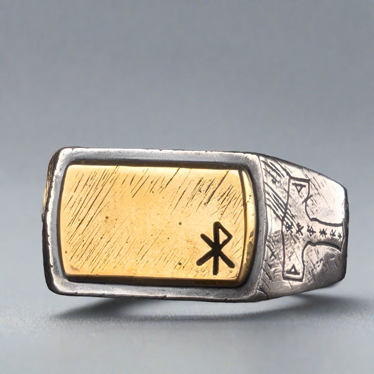 Blessings of the Runes - Sterling Silver Adjustable Rune Ring