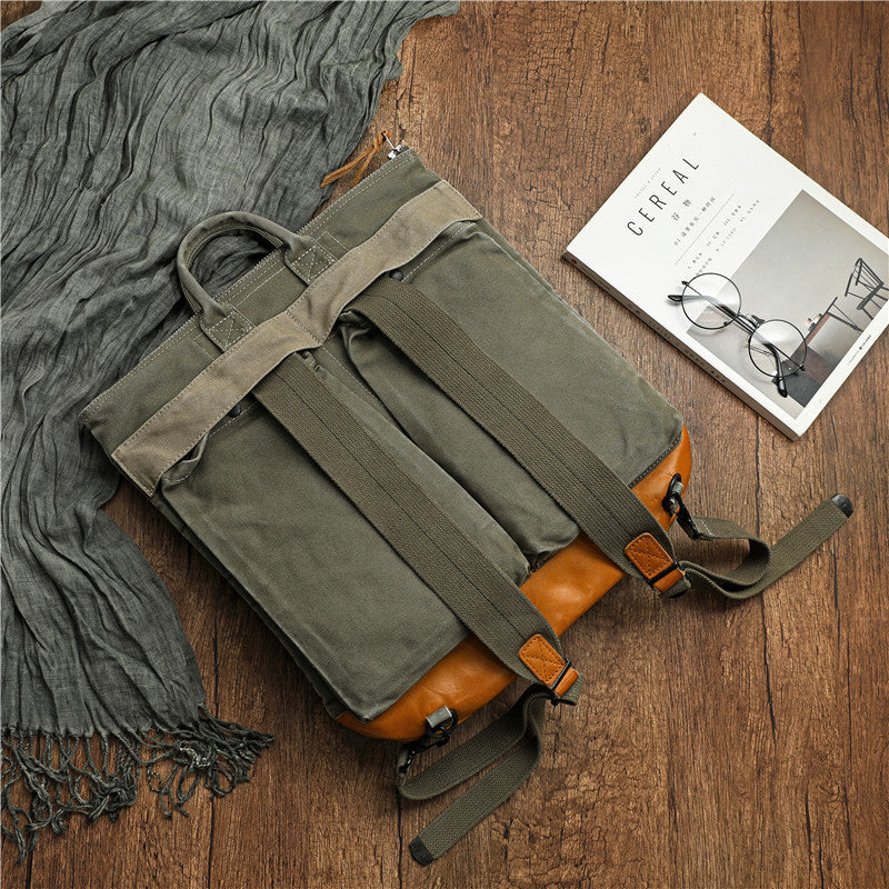 Traveler’s Satchel - Retro Motorcycle Canvas Bag