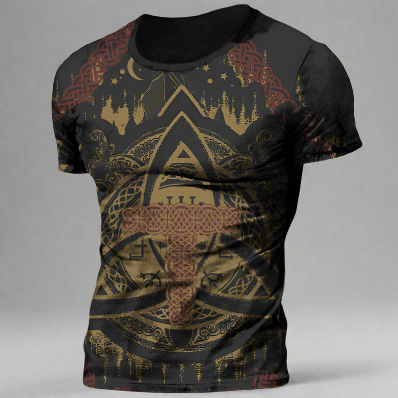 Asgard's Might - Viking Inspired 3D Printed Short Sleeve T-shirts