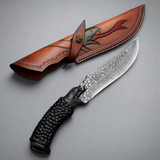 Serpent Slayer - Japanese Damascus Steel Hunting Knife