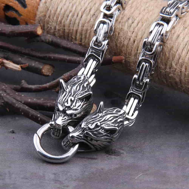 Gleipnir\'s Hold - Stainless Steel Fenrir Necklace – Viking Trinkets