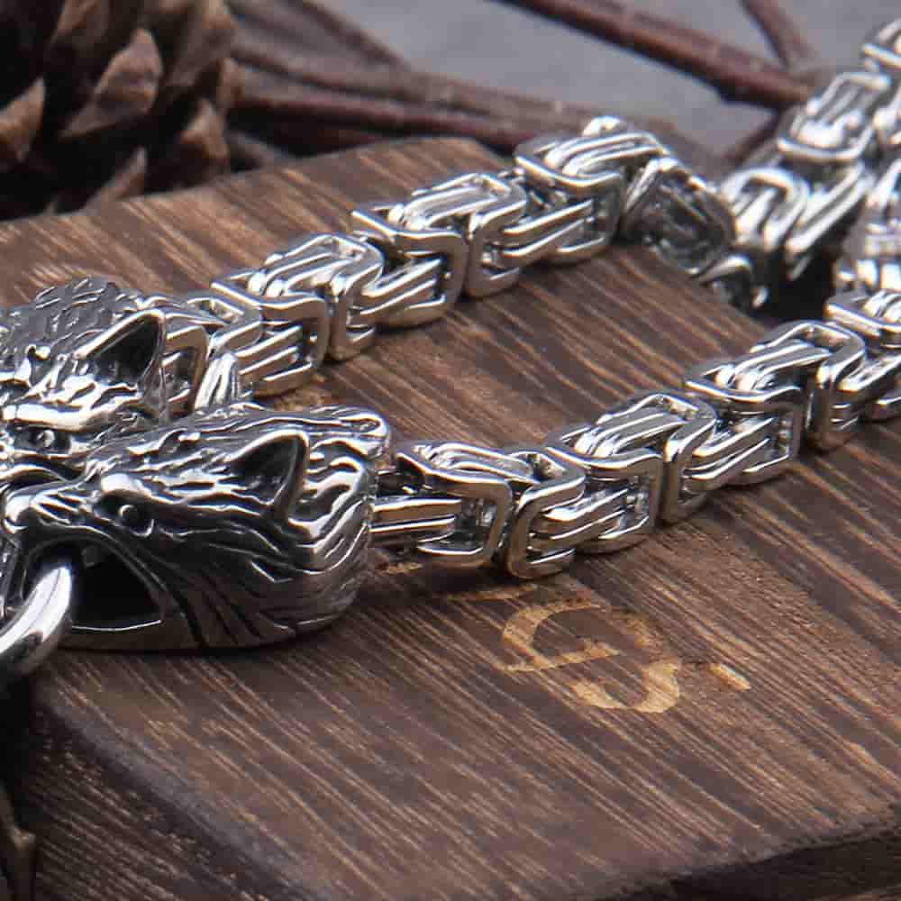 Gleipnir's Hold - Stainless Steel Fenrir Necklace - Viking Trinkets