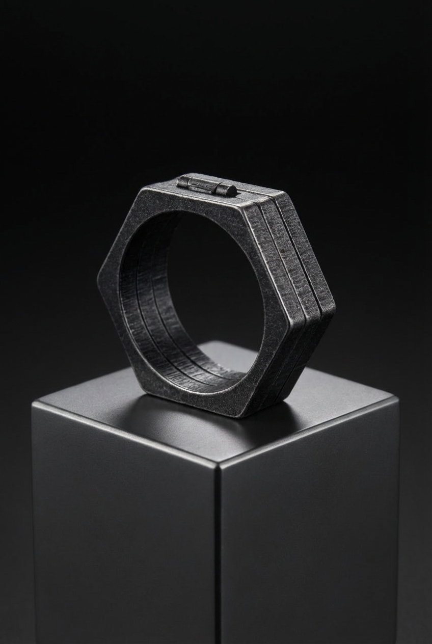The Rings of Life - Multilateral Titanium Steel Ring