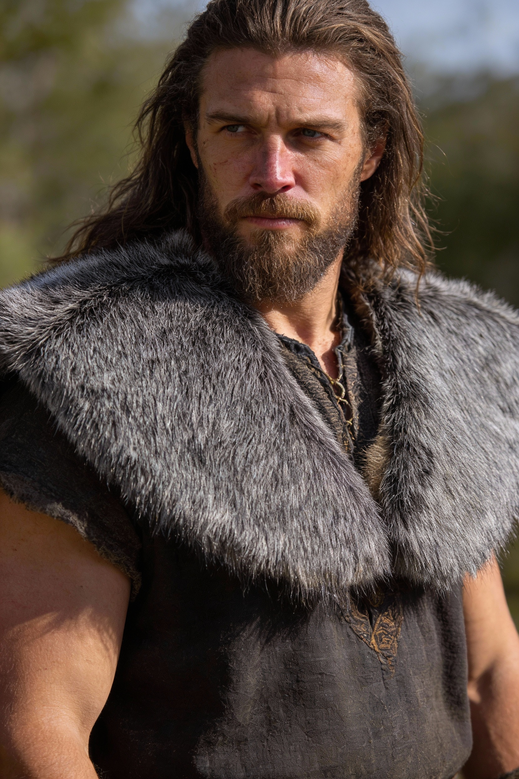 The Warden’s Cloak - Faux Fur Shawl