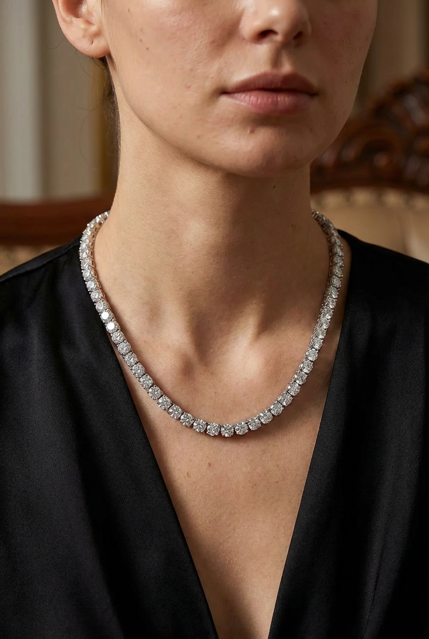 Light of the Nine Realms - 25 Sterling Silver Moissanite Necklace