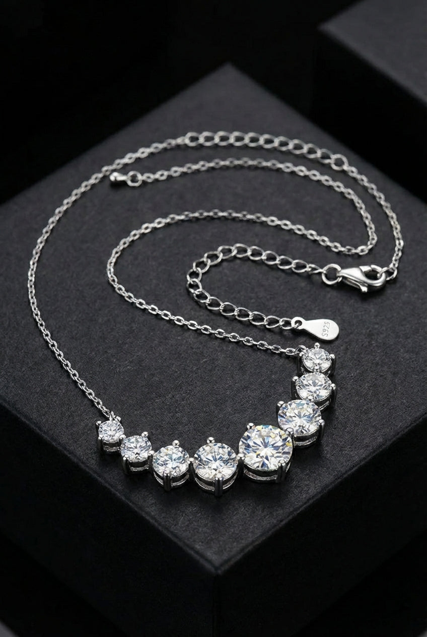 The Brísingamen - Oval Moissanite Pendant Necklace - Viking Trinkets