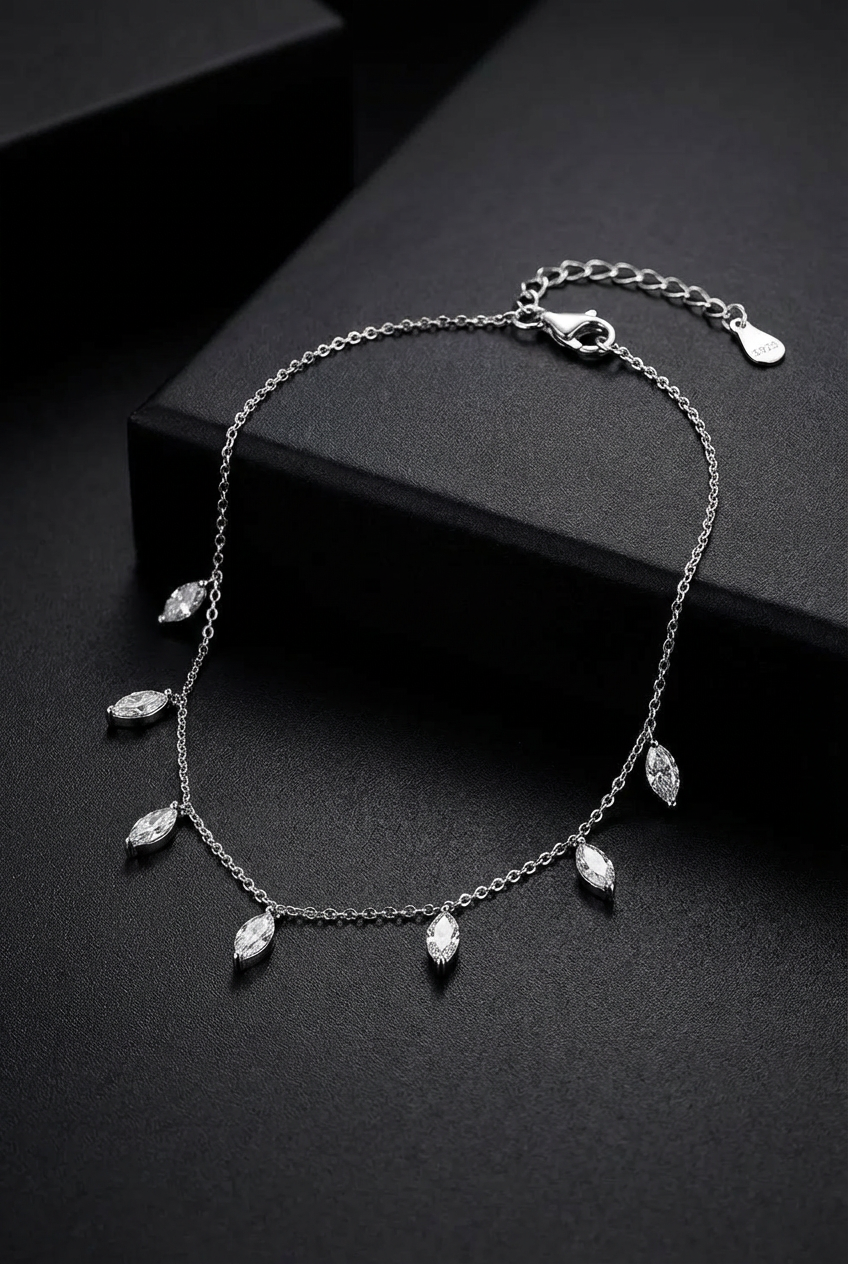 Aurora of Asgard - Waterdrop Moissanite Pendant Necklace