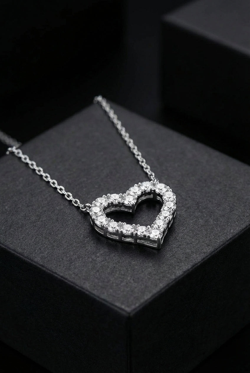 Heart of Freyja - Heart-Shaped Moissanite Pendant Necklace