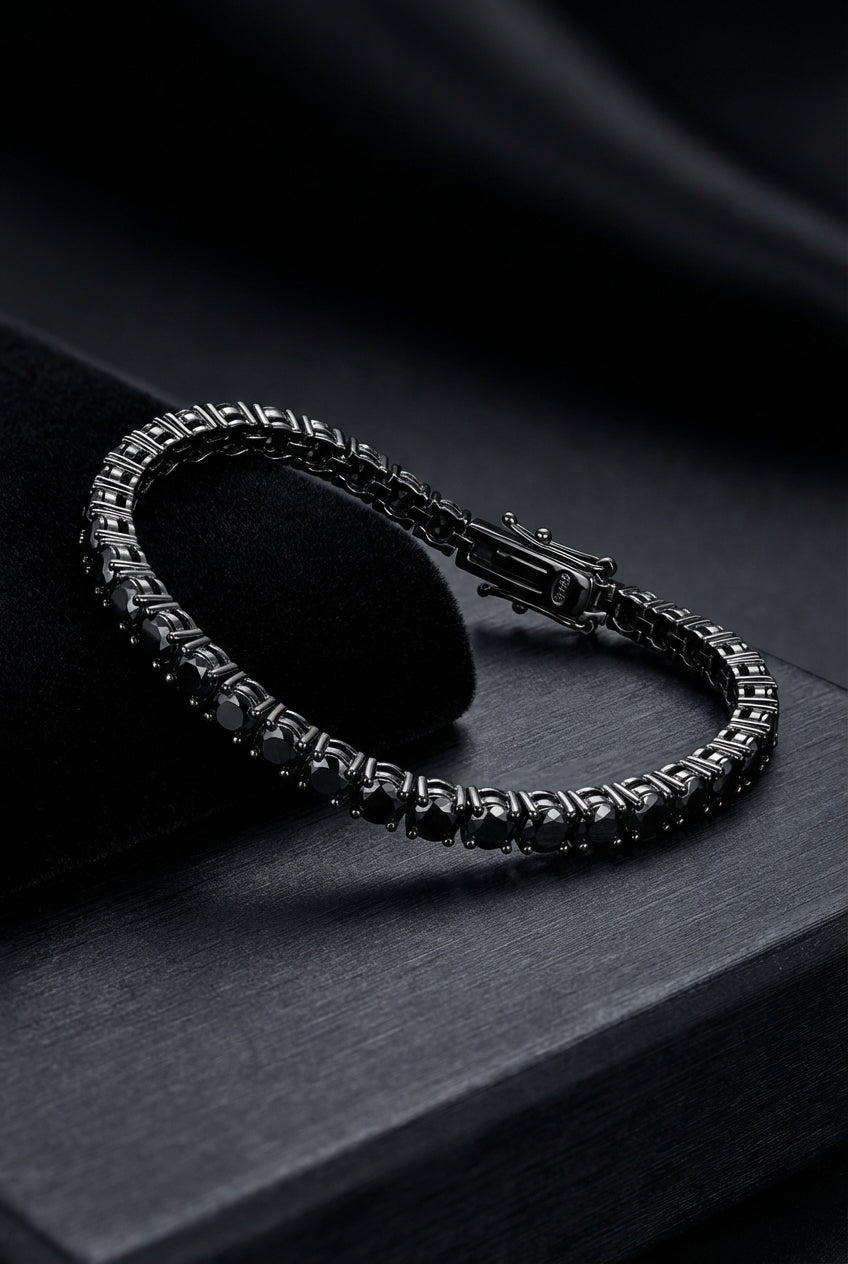 Hel’s Shadow - Black Moissanite Bracelet