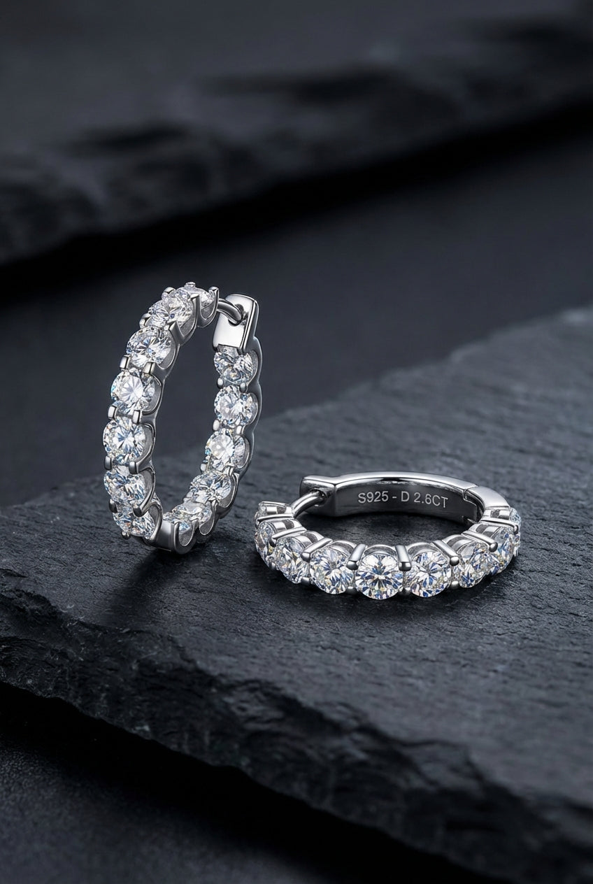 Starlights of Asgard - 925 Sterling Sliver Moissanite Earring - Viking Trinkets