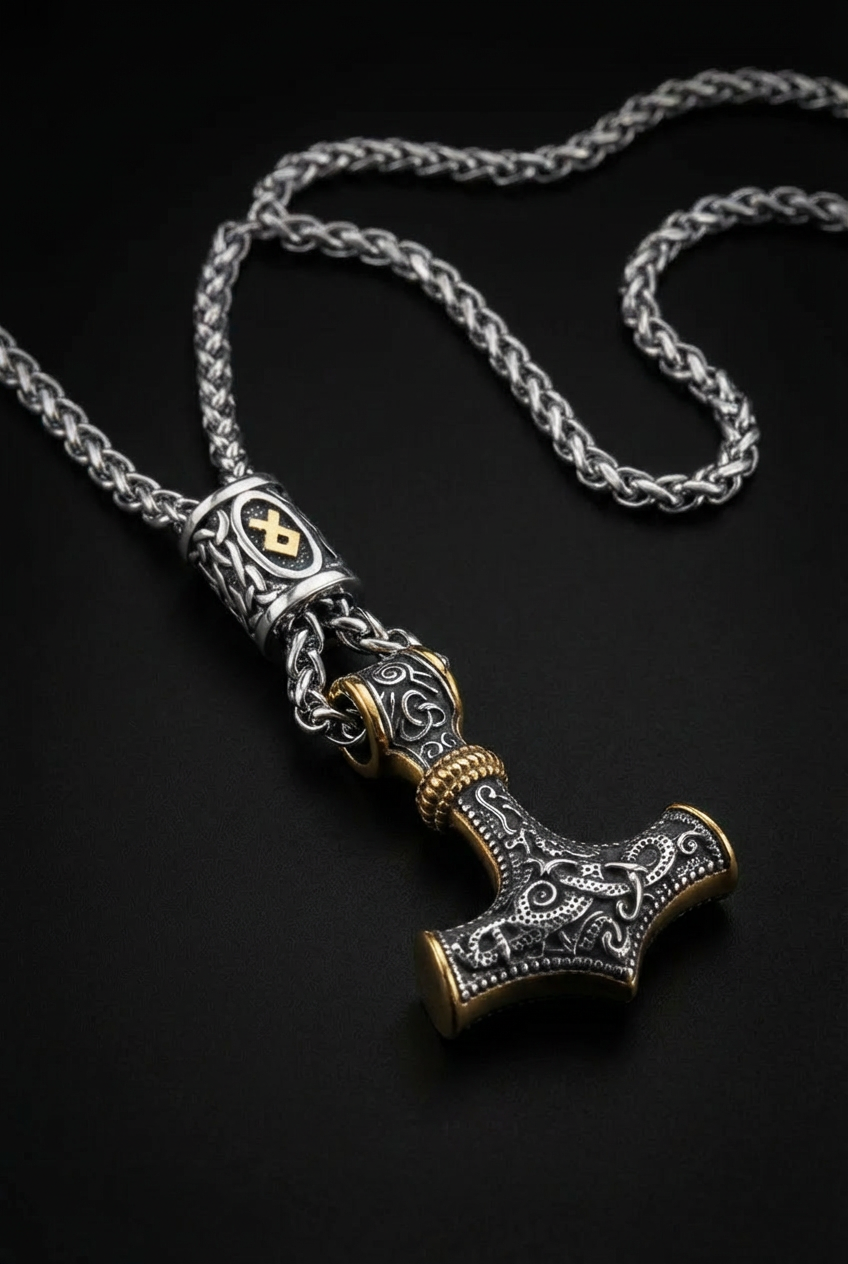 Mjölnir - Thor's Hammer Stainless Steel Necklace