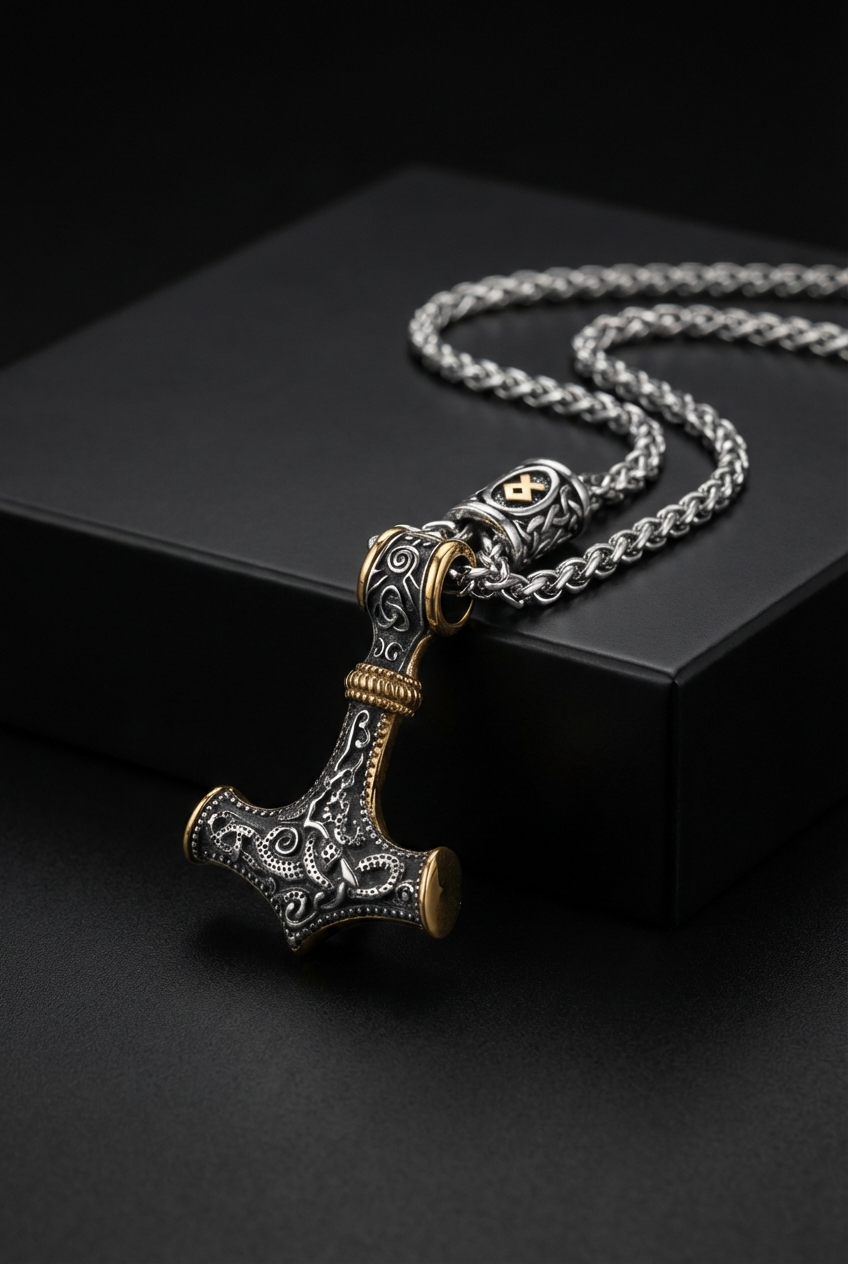 Mjölnir - Thor's Hammer Stainless Steel Necklace