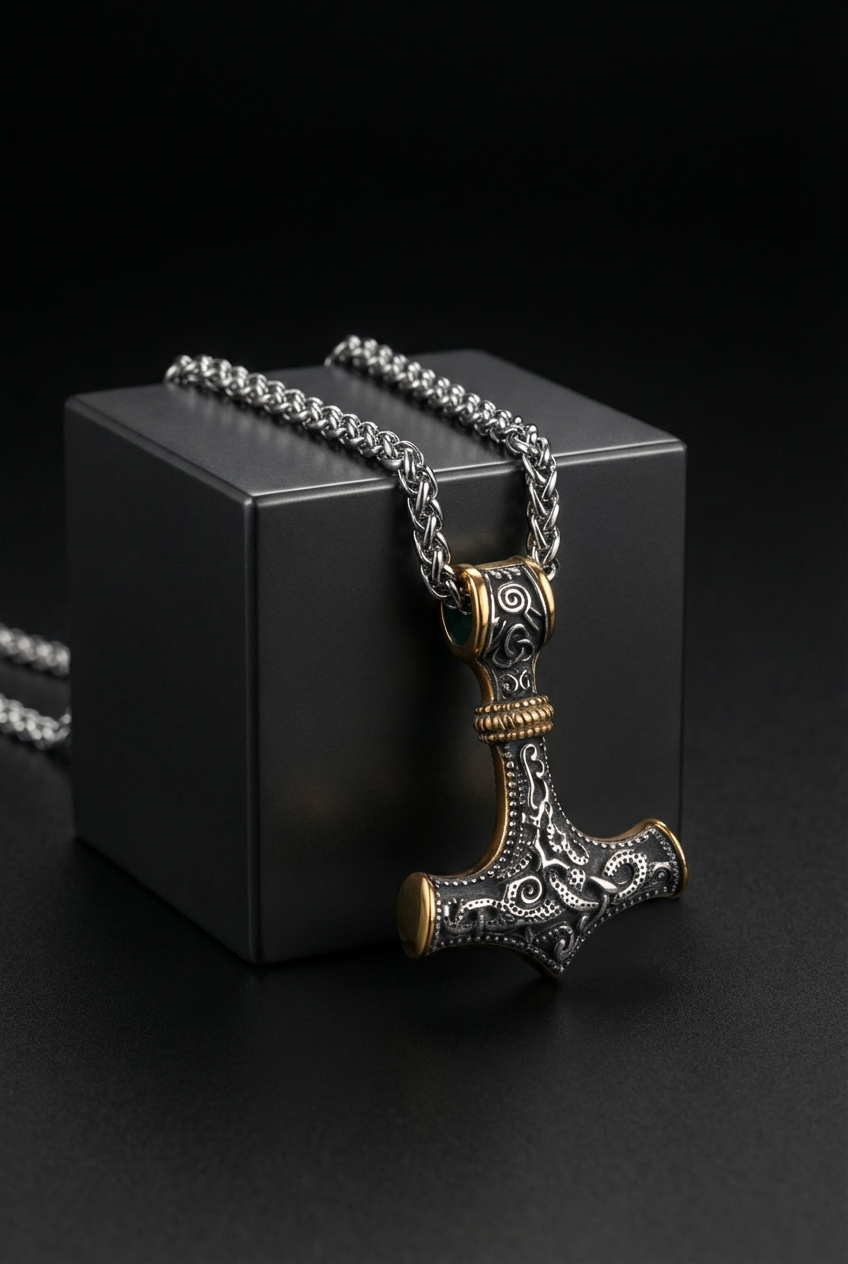 Mjölnir - Thor's Hammer Stainless Steel Necklace