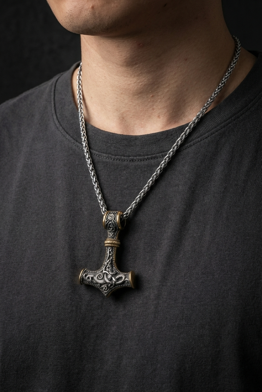 Mjölnir - Thor's Hammer Stainless Steel Necklace