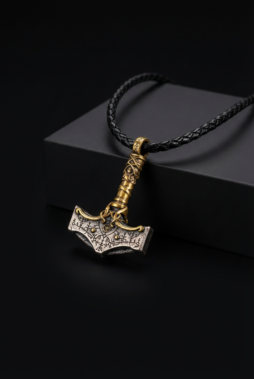 Mythic Mjölnir - Sterling Silver Necklace - Viking Trinkets