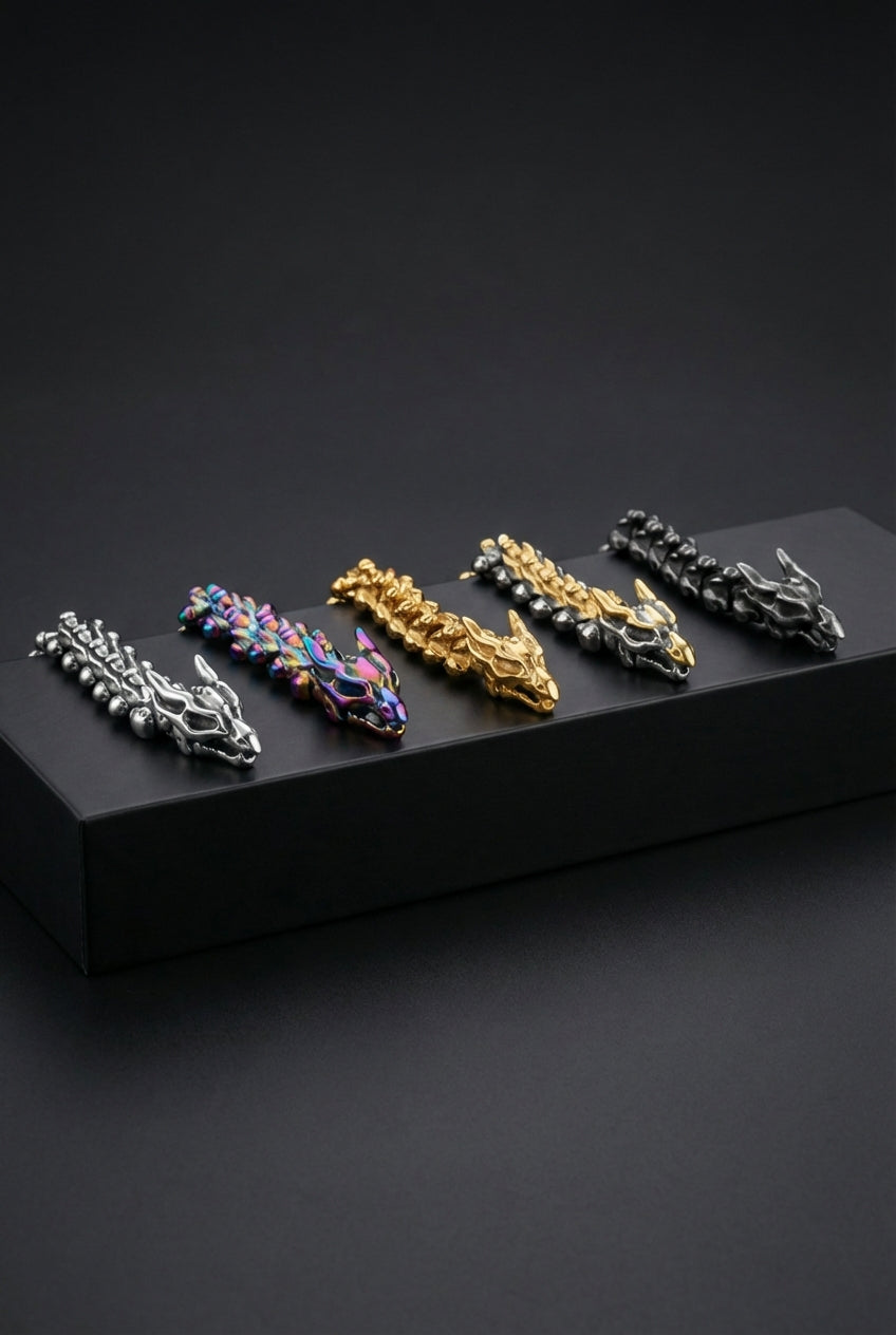 Remains Of The Serpent - Stainless Steel Bracelet - Viking Trinkets