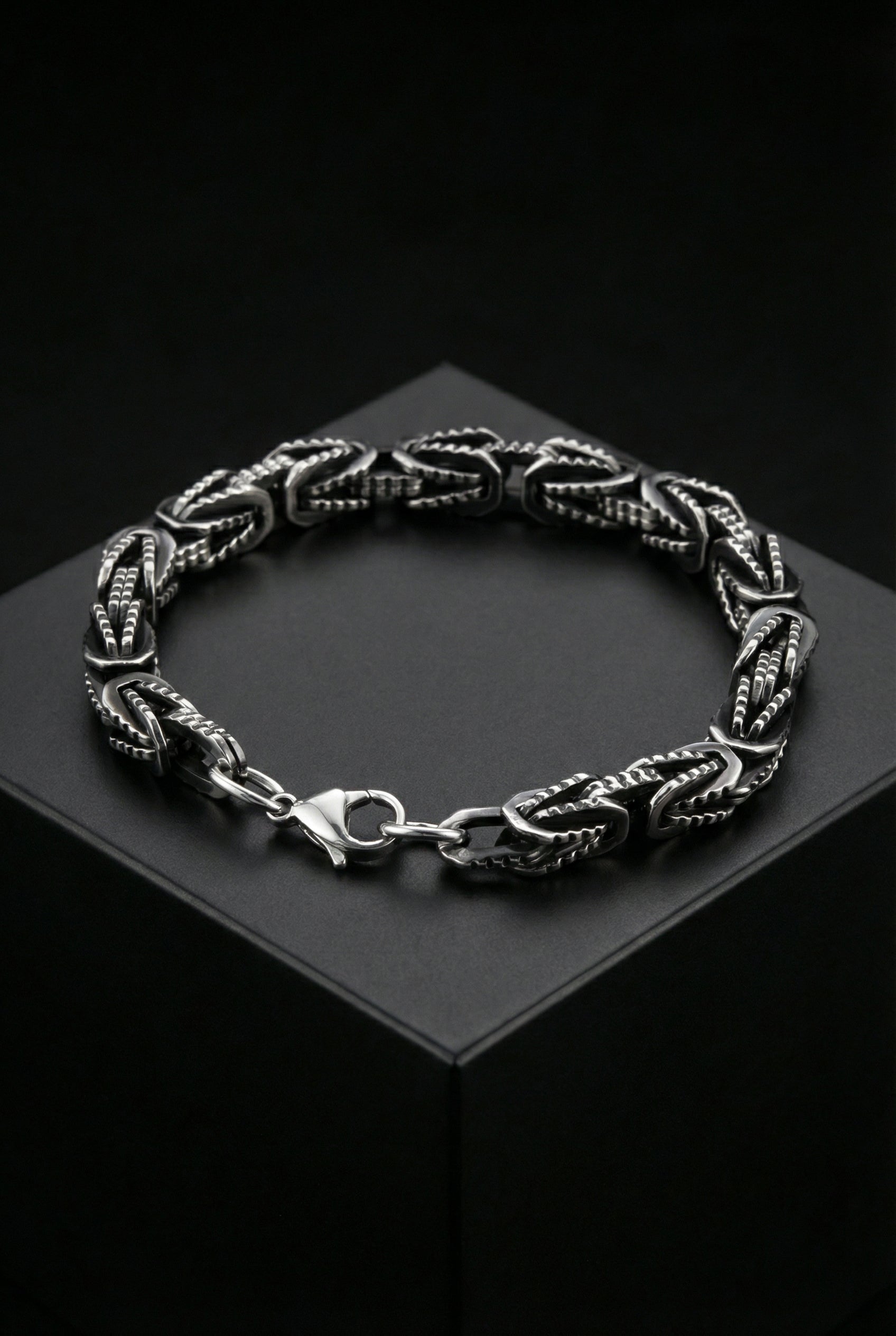 Loyalty To The King - Men's Stainless Steel Chain Bracelet - Viking Trinkets