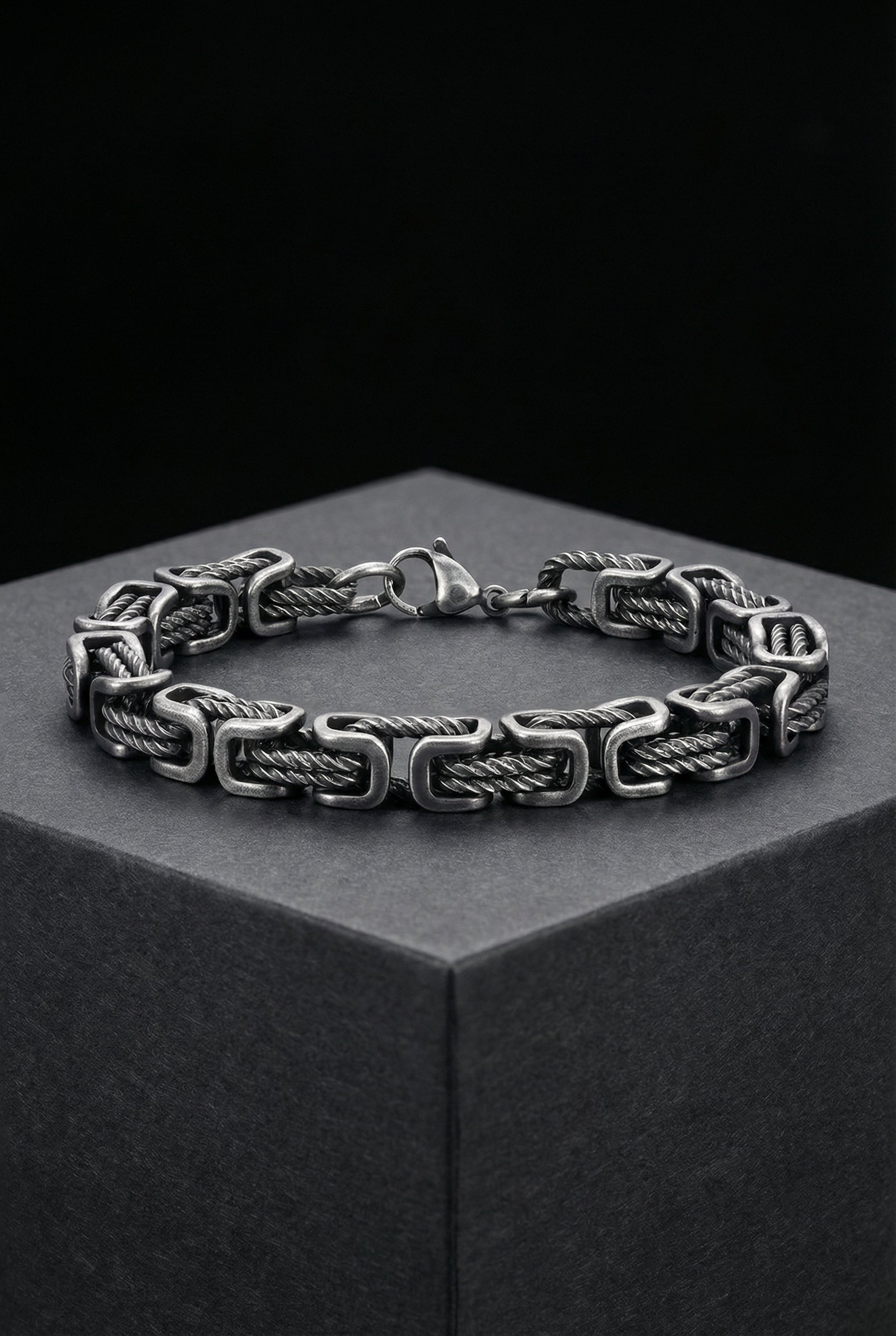 Loyalty To The King - Men's Stainless Steel Chain Bracelet - Viking Trinkets