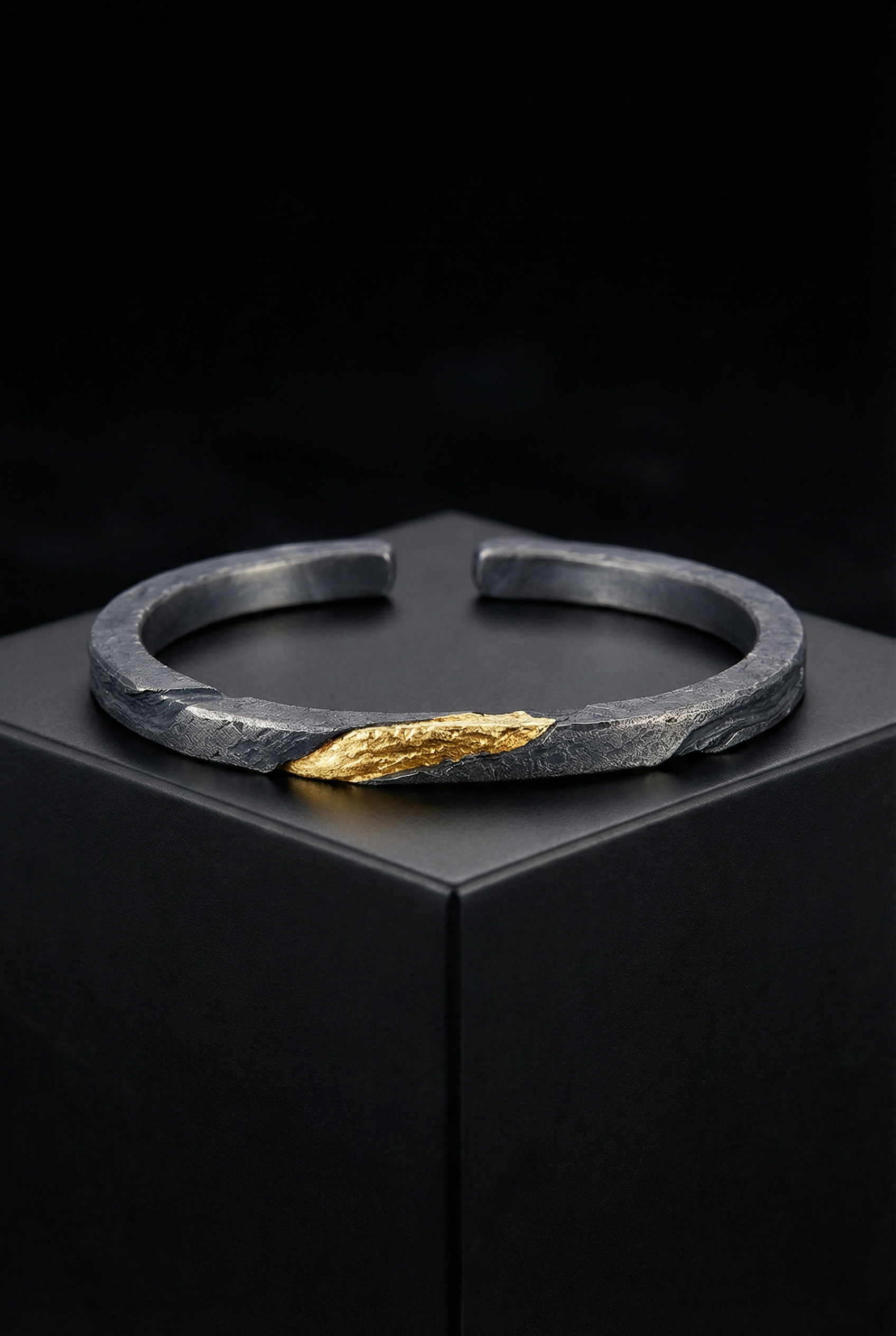 Prophet's Armband - Sterling Silver Gold Inlay Bracelet - Viking Trinkets