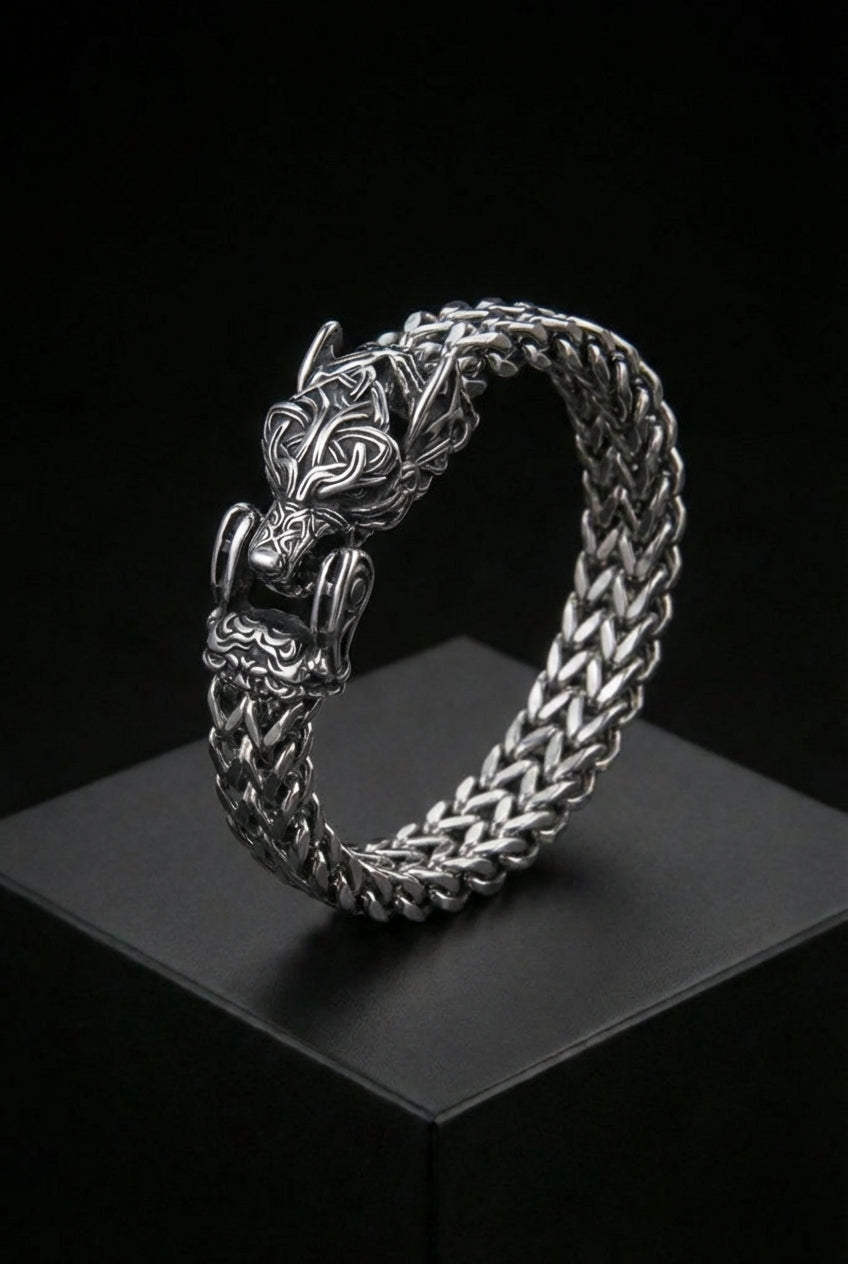 Fenrir - The Great Wolf - Stainless Steel Bracelet