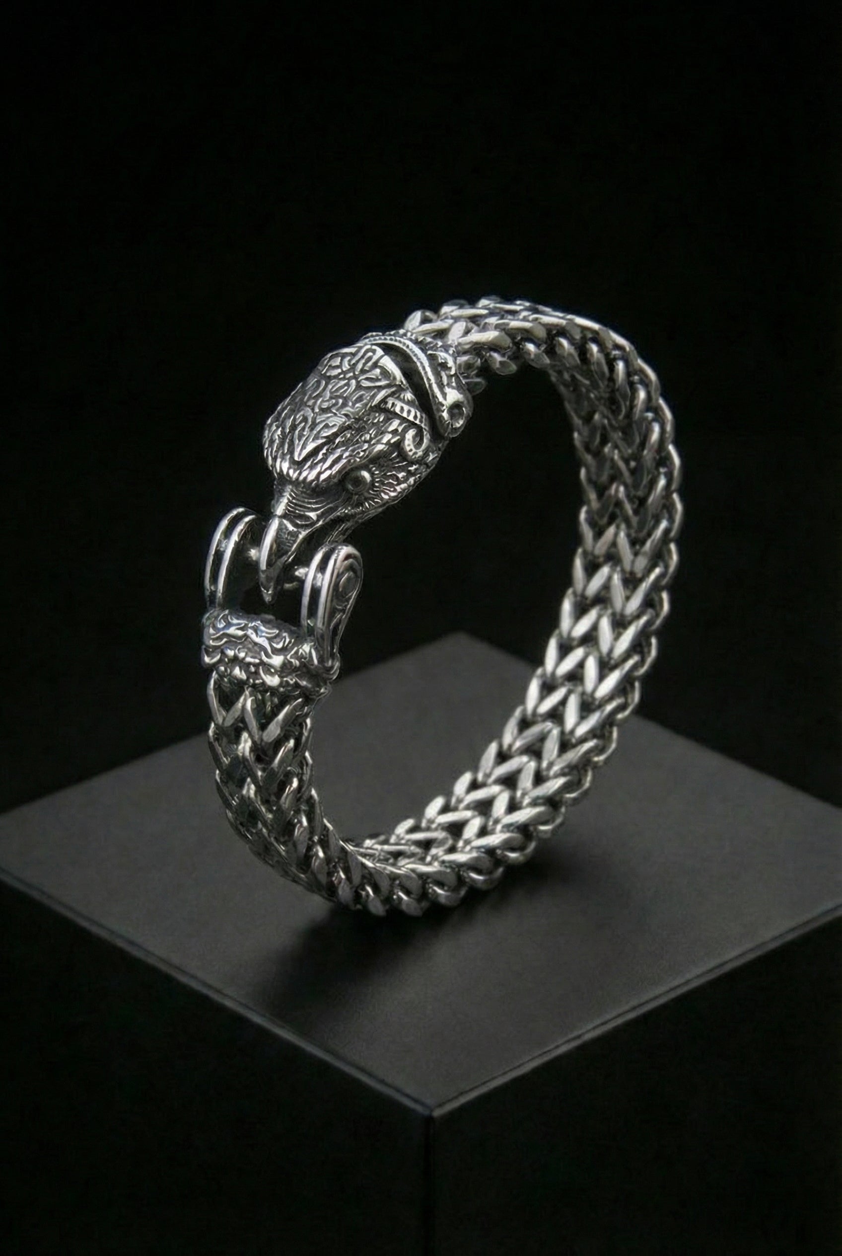 Fenrir - The Great Wolf - Stainless Steel Bracelet For Men Fenrir - The Great Wolf - Stainless Steel Bracelet For Men