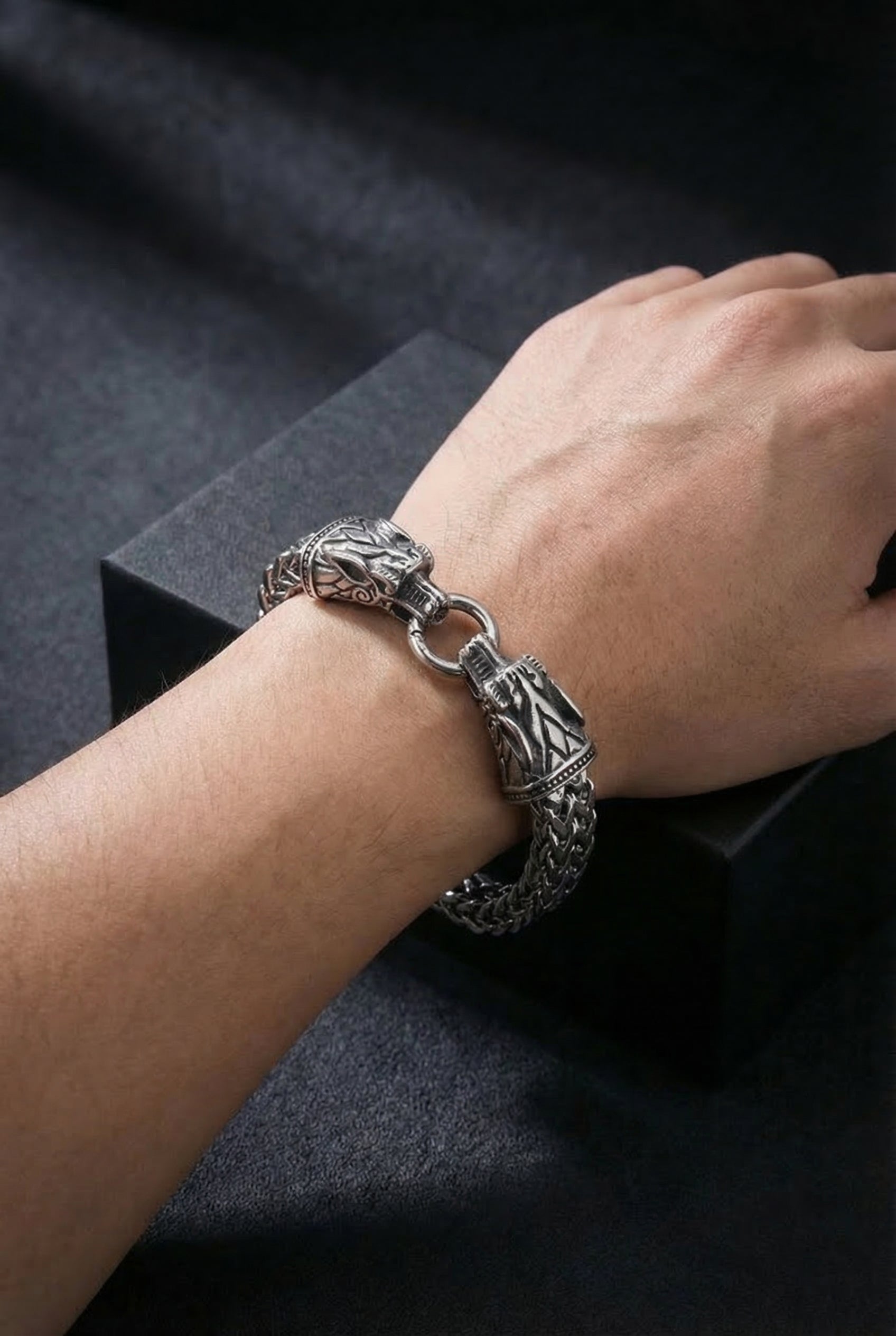 Nidhogg - The Malice Striker - Stainless Steel Dragon Bracelet - Viking Trinkets