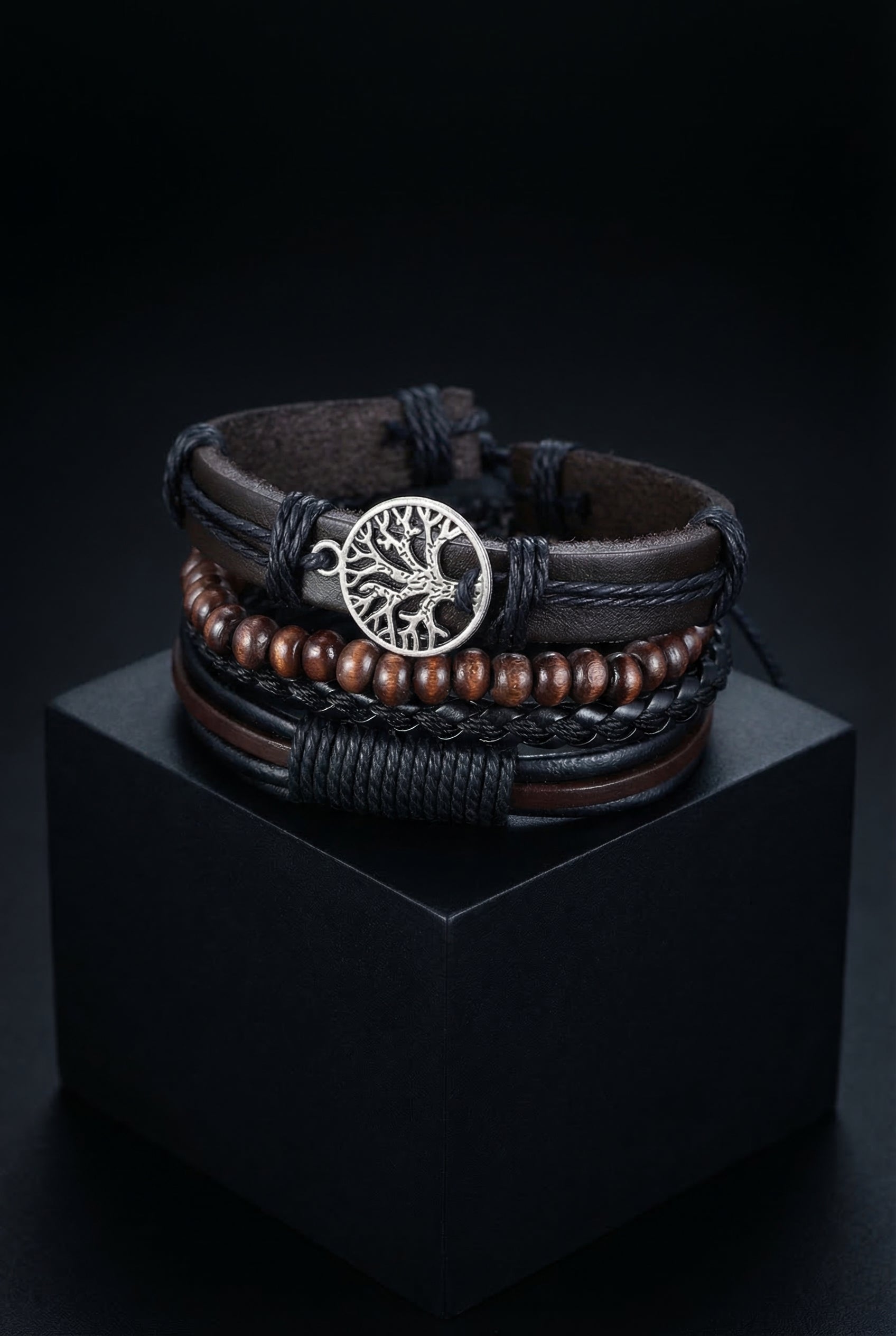 Yggdrasil - High Quality Leather Bracelet - Viking Trinkets