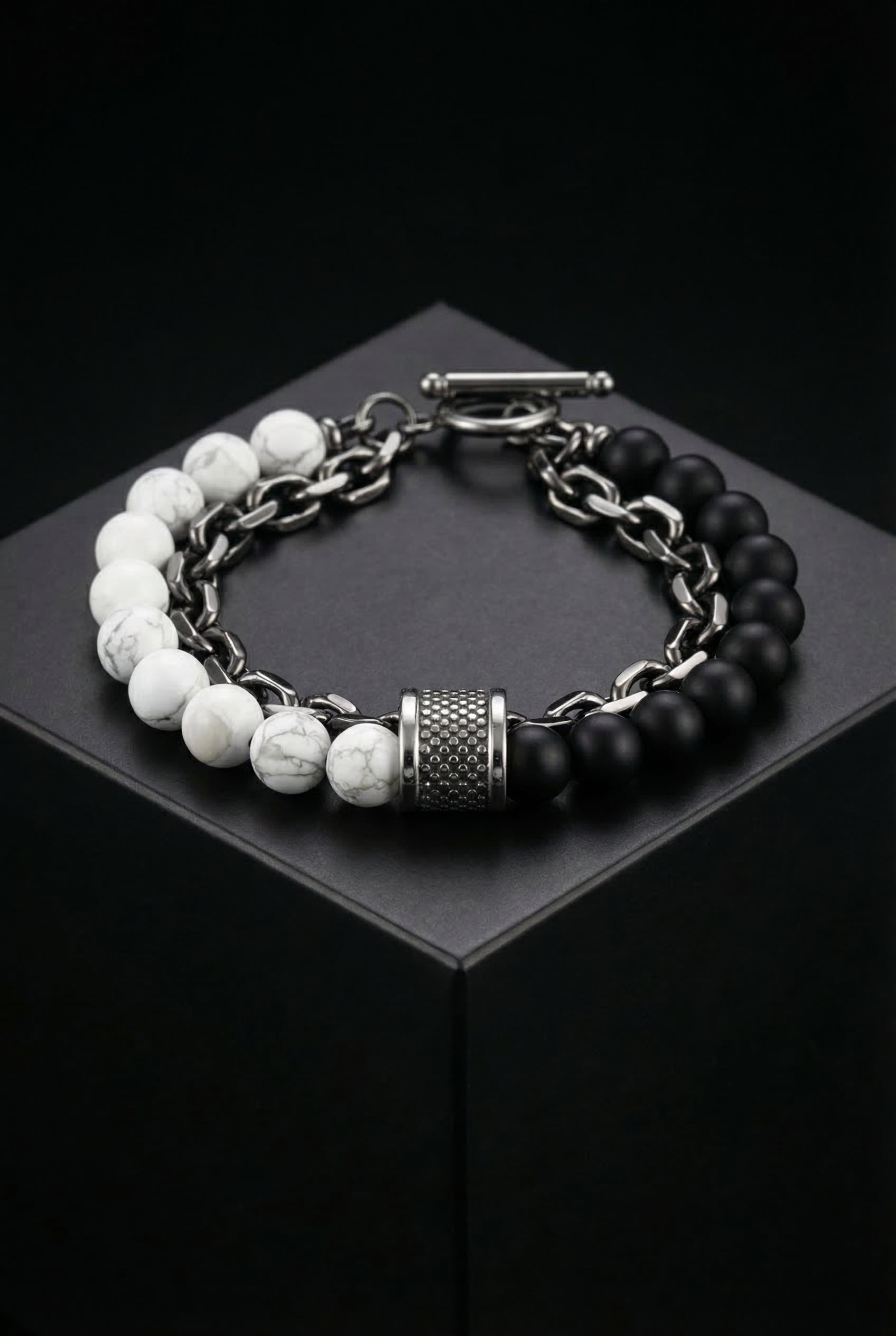 Garmr's Armlet - Stainless Steel Energy Bead Bracelet - Viking Trinkets