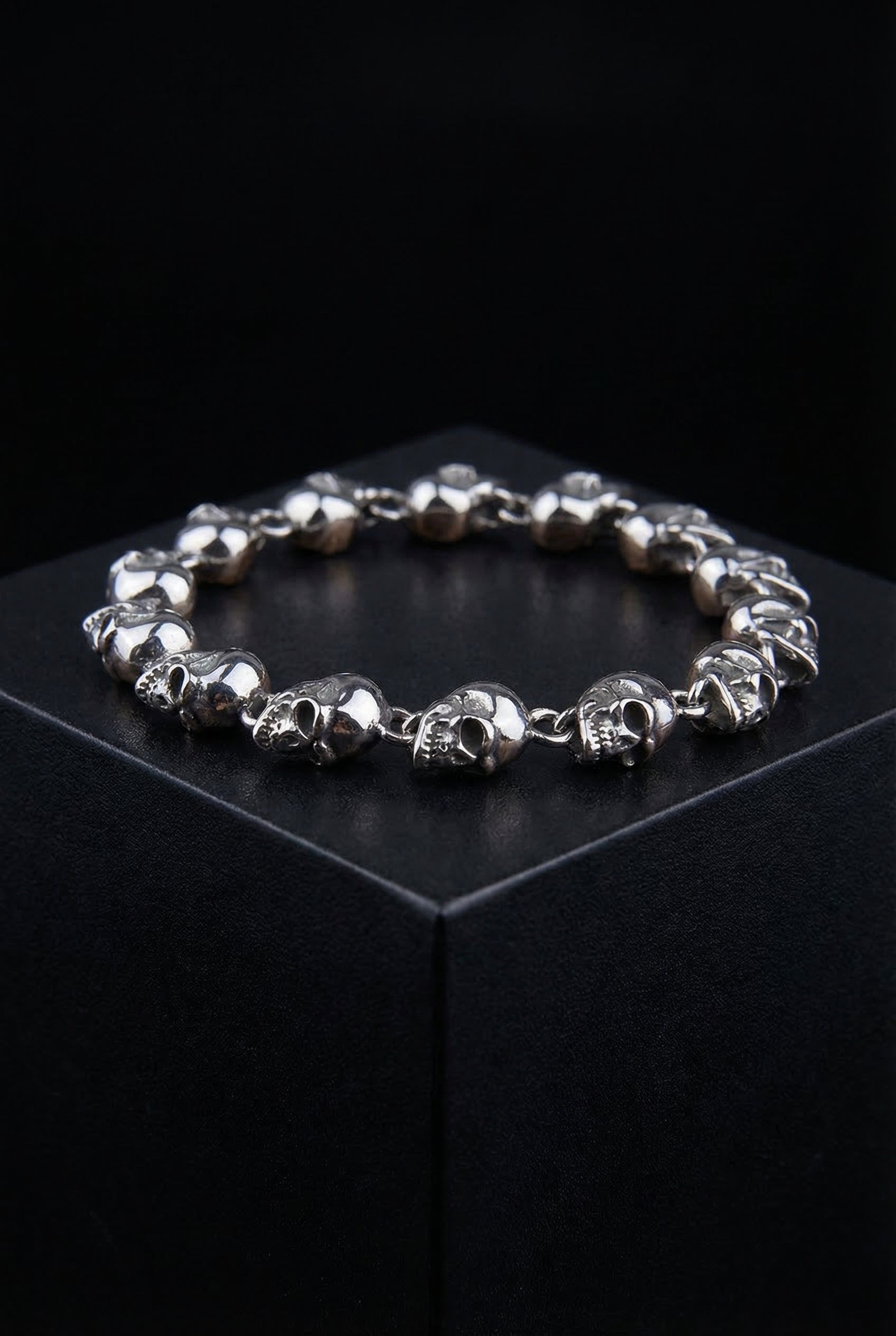 Skulls Of The Fallen - Stainless Steel Skull Bracelet - Viking Trinkets