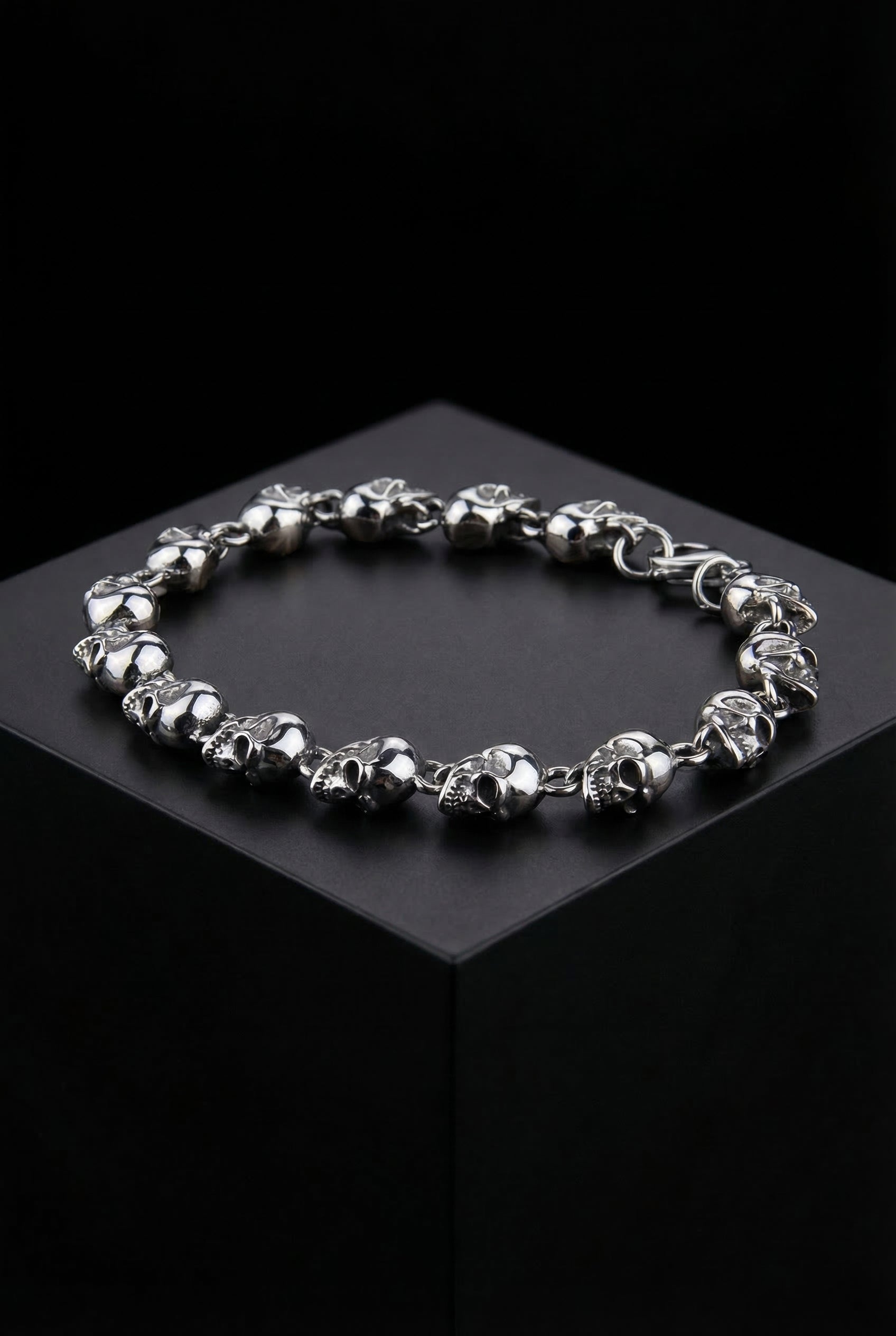 Skulls Of The Fallen - Stainless Steel Skull Bracelet - Viking Trinkets