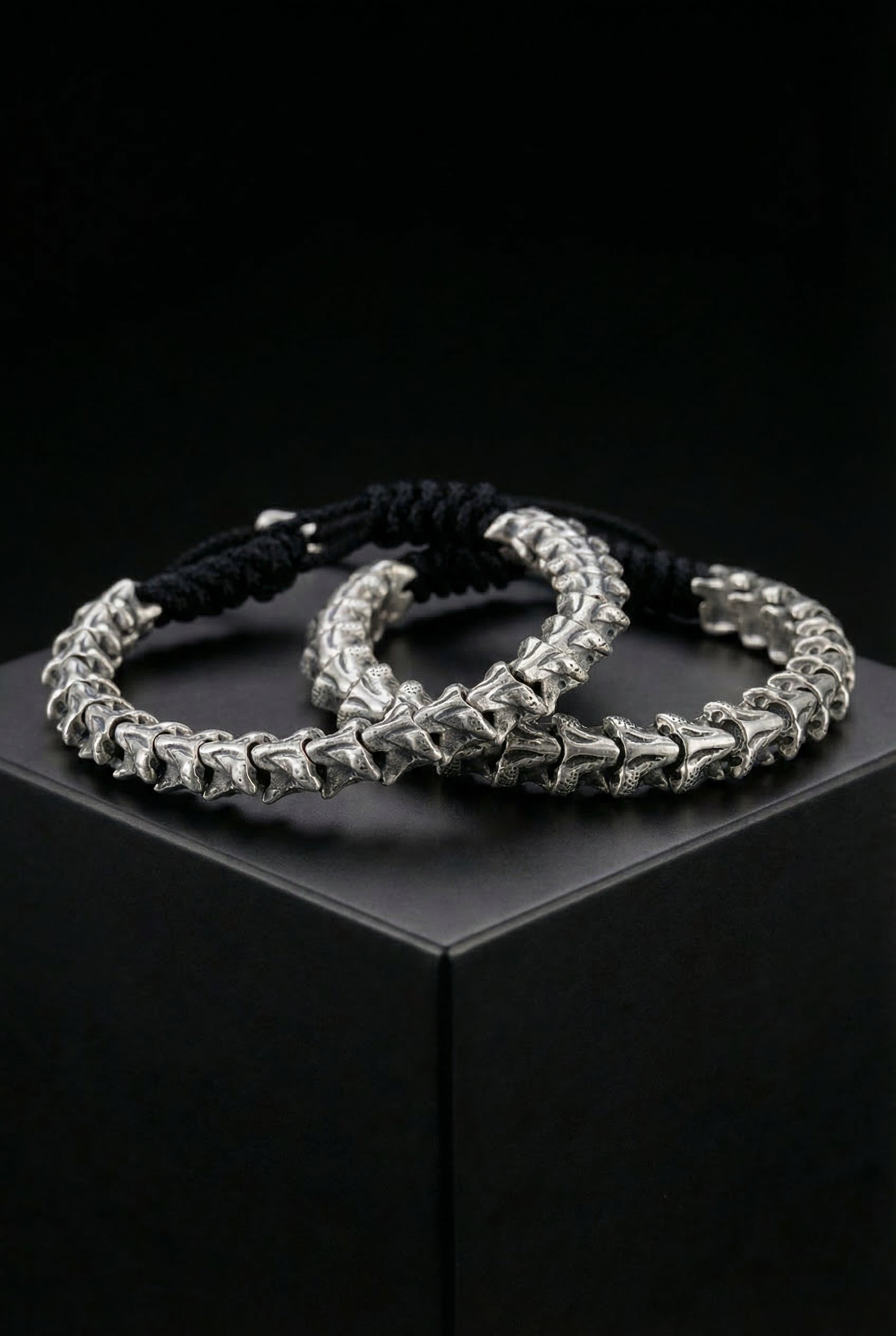 Spine Of The Beast - Sterling Silver Snake Bone Adjustable Bracelet - Viking Trinkets