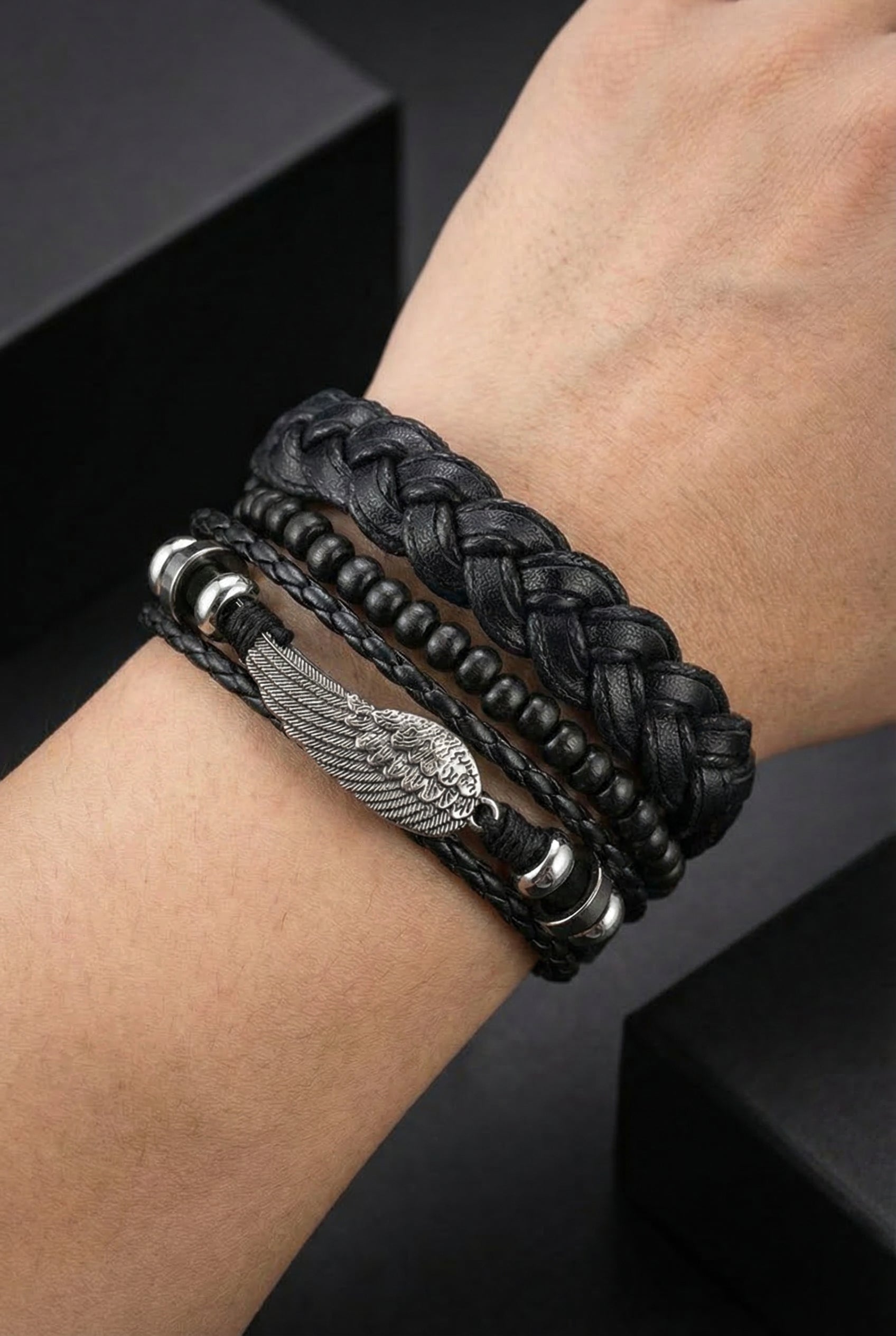 Valkyrie's Wing - High Quality Leather Bracelet - Viking Trinkets
