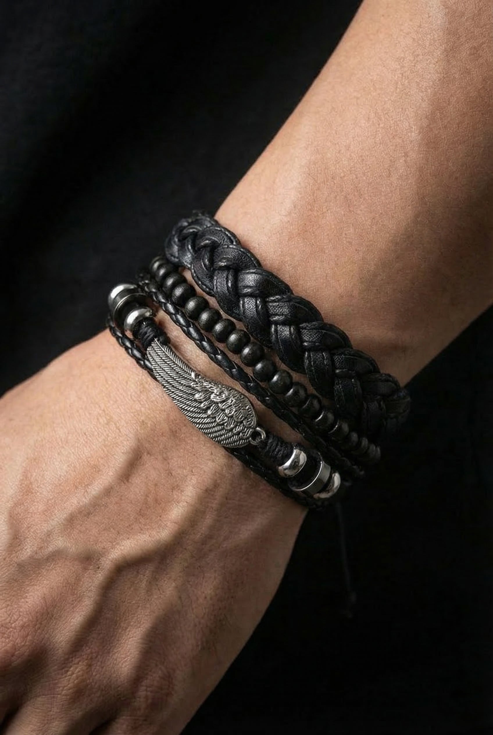 Valkyrie's Wing - High Quality Leather Bracelet - Viking Trinkets