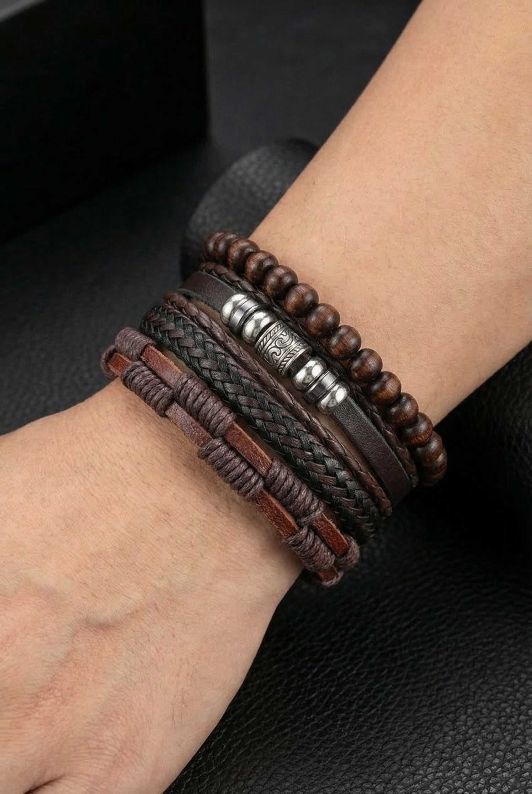 Ran's Embrace Leather Bracelet - Viking Trinkets