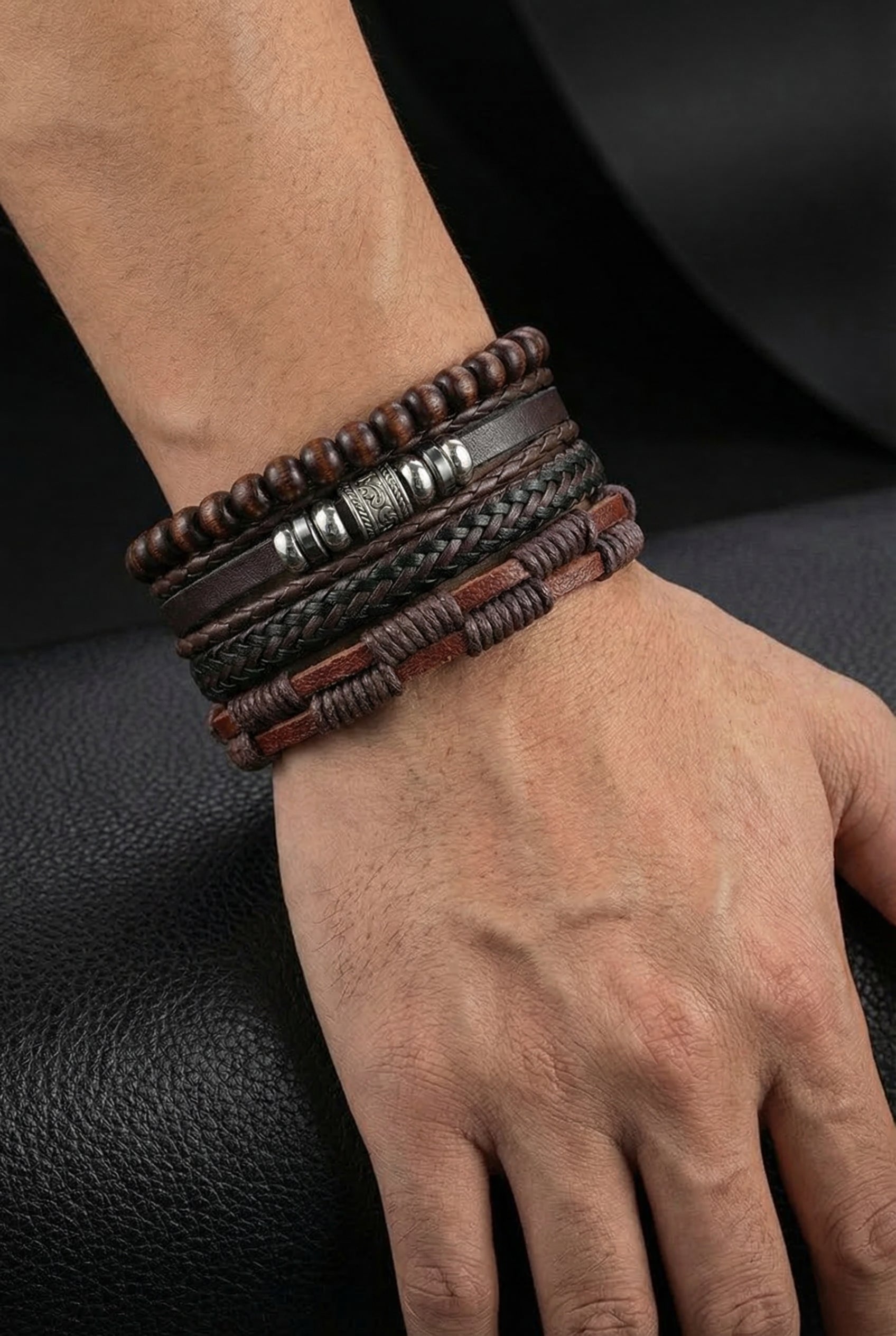 Ran's Embrace Leather Bracelet - Viking Trinkets